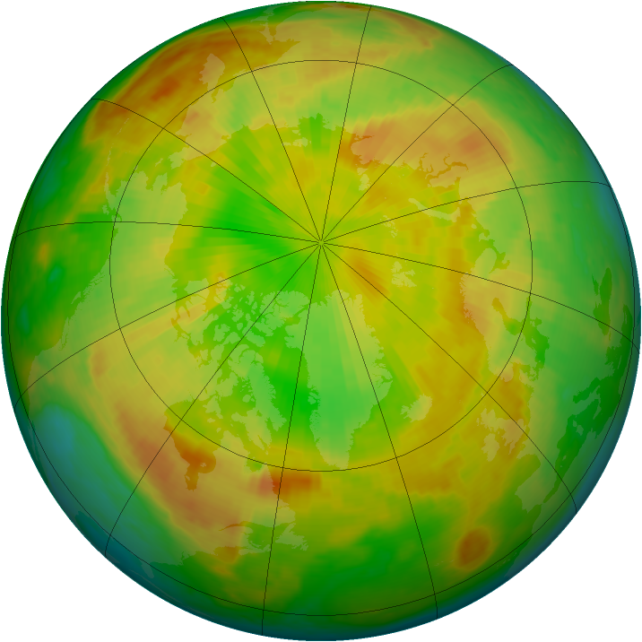 Arctic ozone map for 03 June 1998